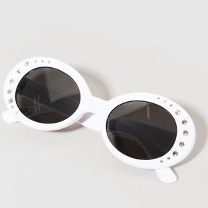 White Sunglasses with Rhinestones | Bridal | Bachelorette | Festival | Vacation